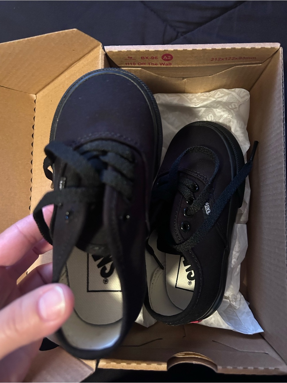 Vans Kids Black Low-Top Canvas Sneakers
